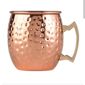 Arcoroc FK368 16 oz Moscow Mule Cup - Stainless Steel/Hammered Copper Finish
